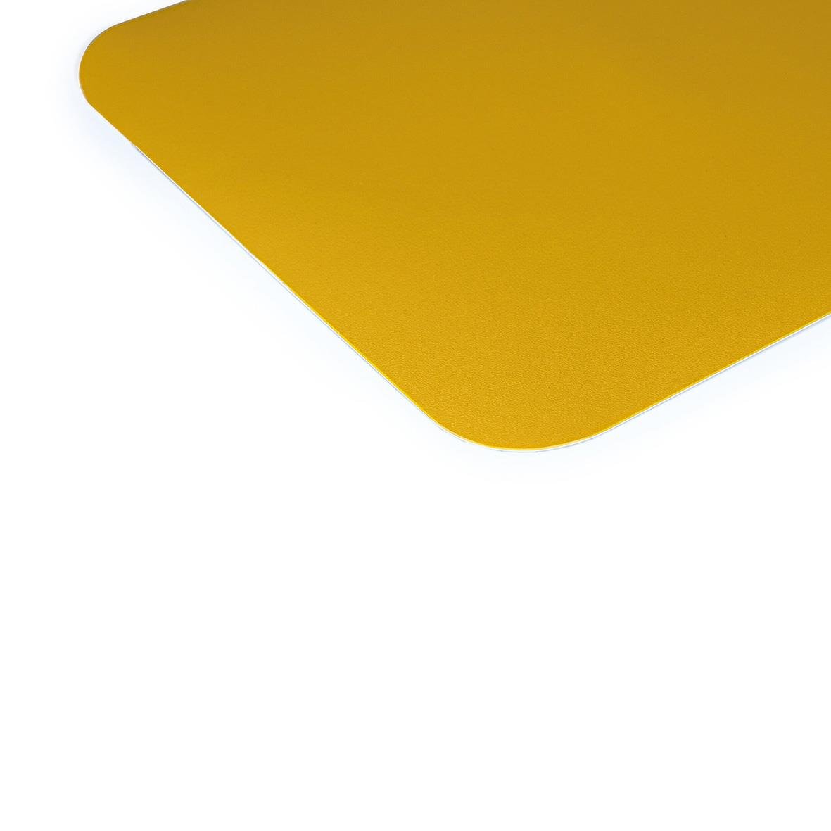 Gul golvmarkering för övergångsställe med extra streck, 200 cm lång