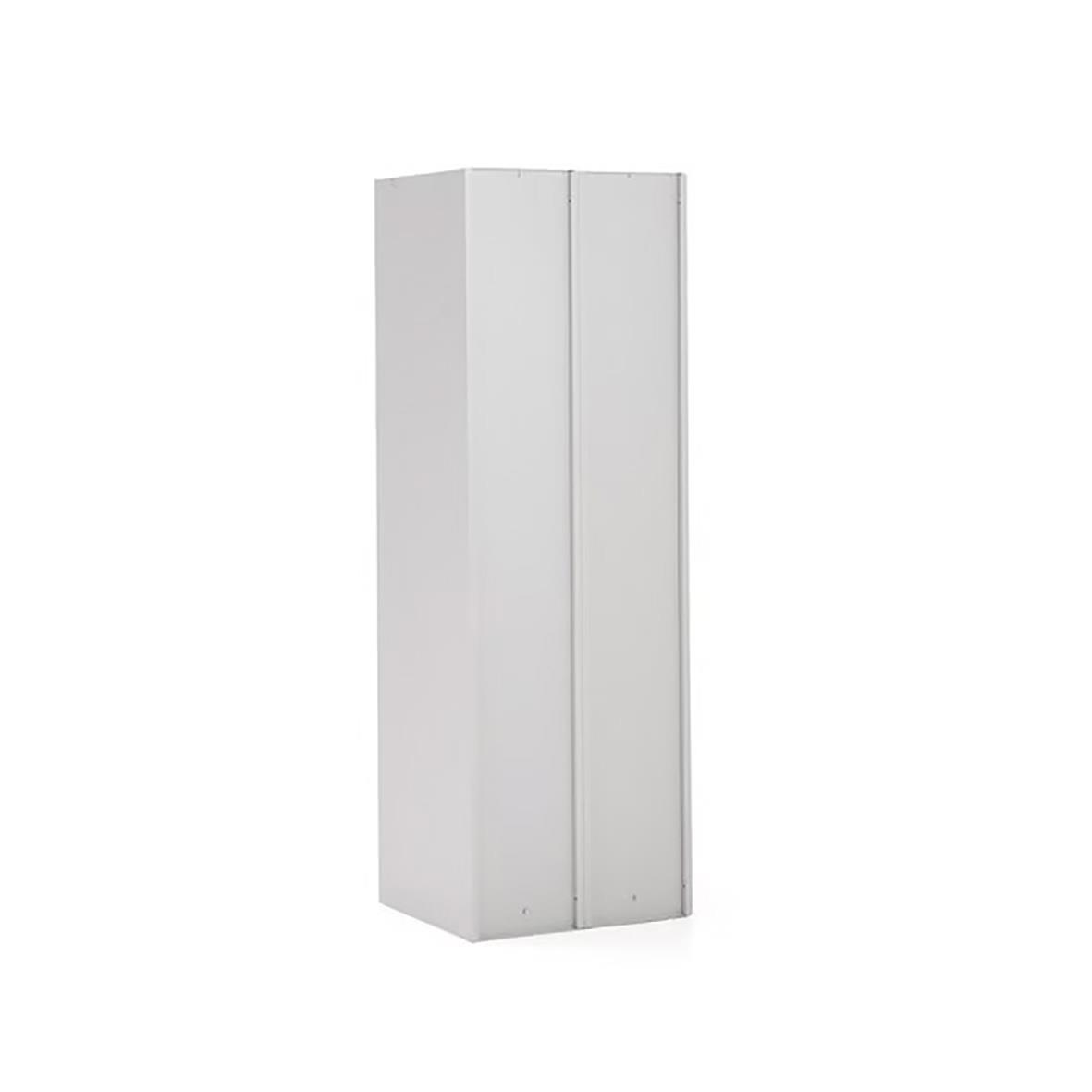 Klädskåp med två enkla dörrar i mörkgrå färg, mått 1800x600x500mm