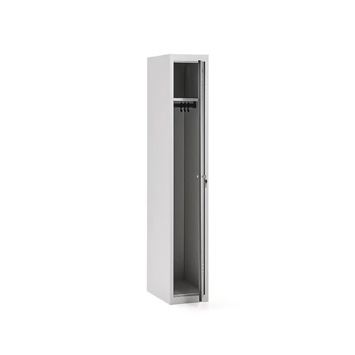 Klädskåp med en dörr i mörkgrå färg, mått 1800x300x500mm, enkel modul