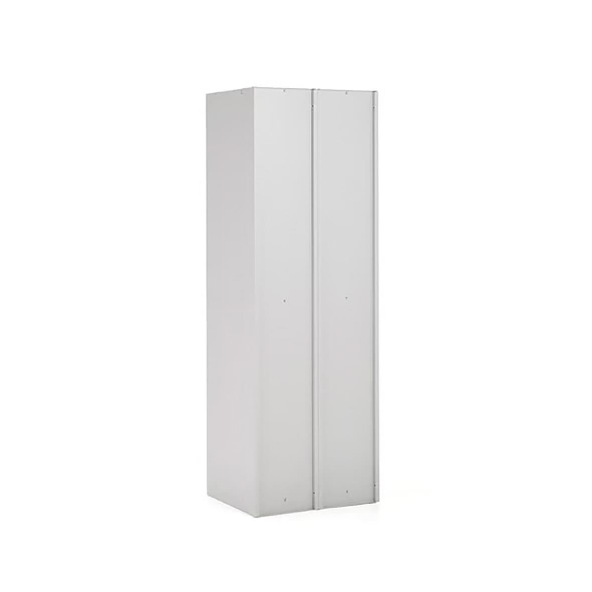 Klädskåp med två dörrar i mörkgrå färg, mått 1800x600x500mm