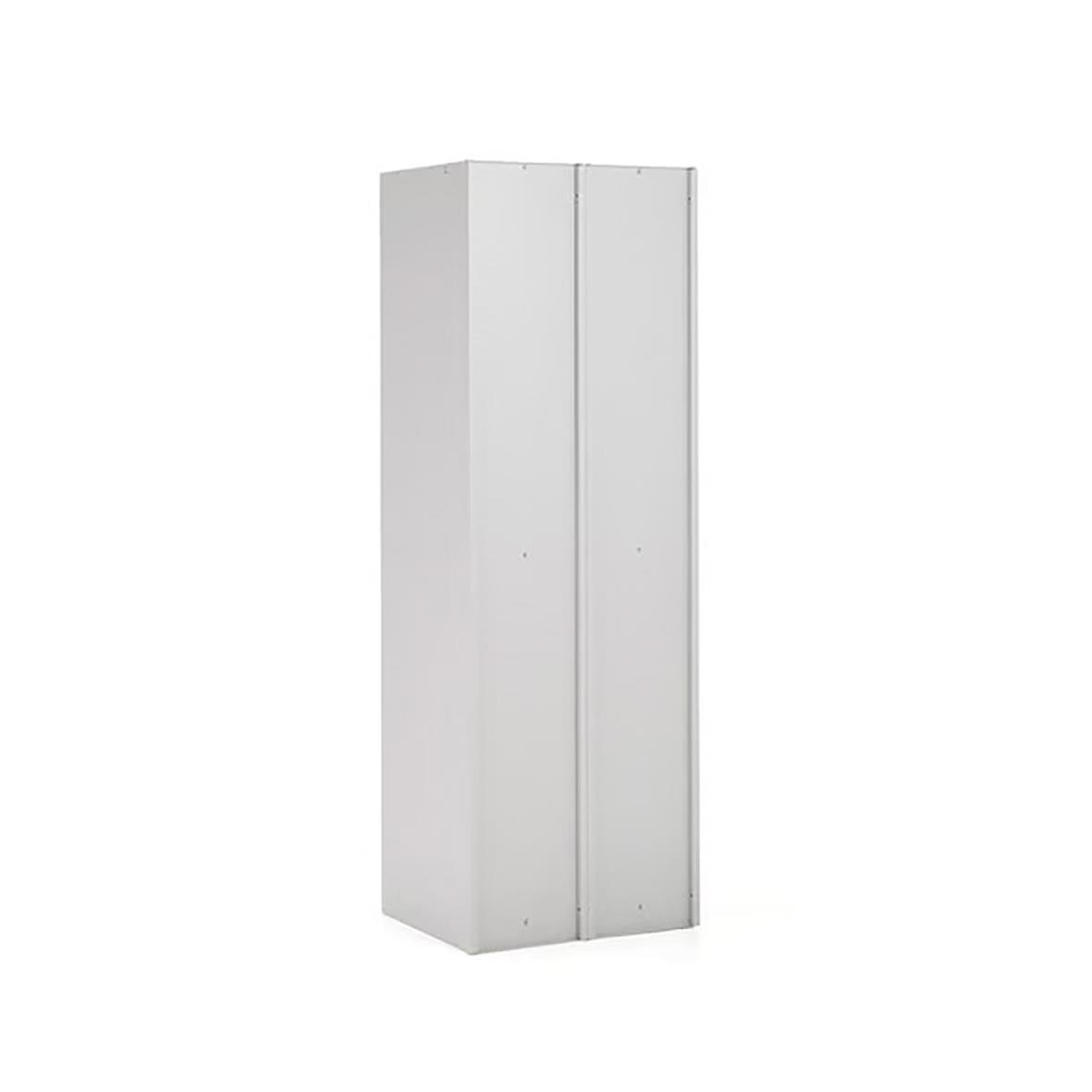 Klädskåp med två dörrar i mörkgrå färg, mått 1800x600x500mm