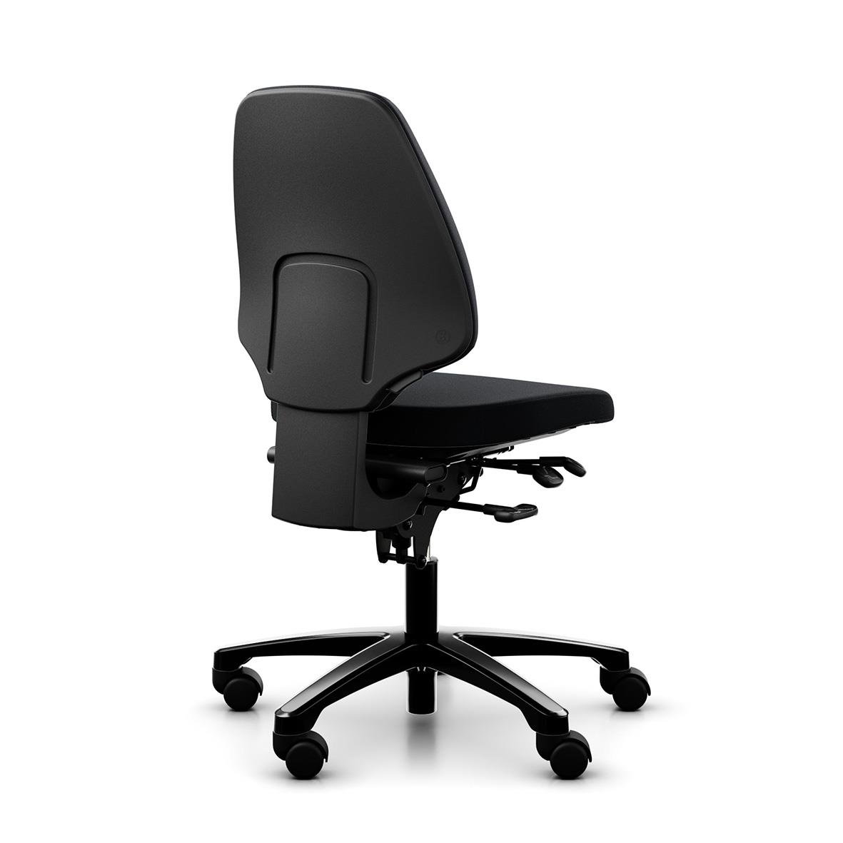 Svart arbetsstol RH Activ 220 med tygklädsel och justerbar höjd