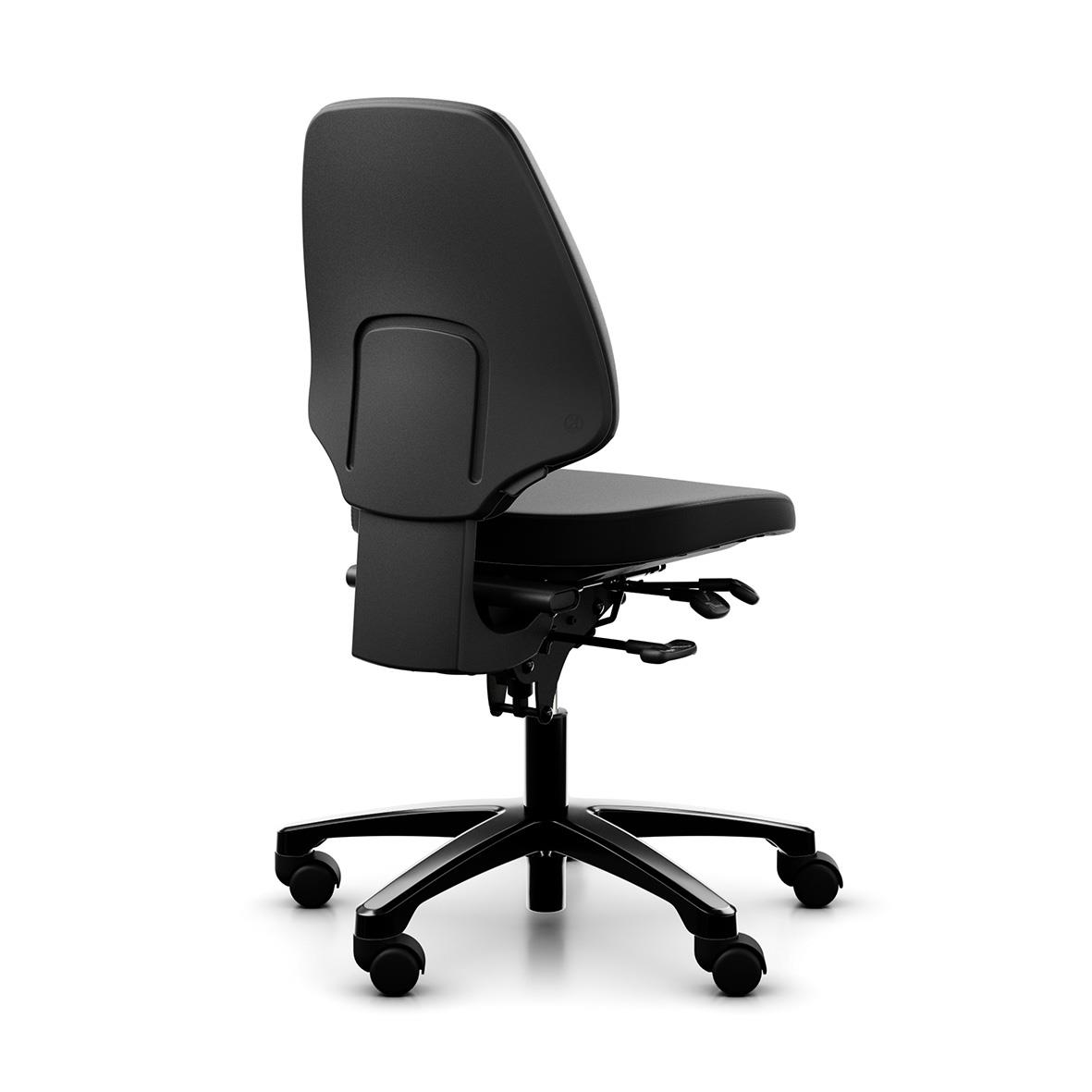 Arbetsstol RH Activ 220 i konstläder svart med justerbar höjd och hjul