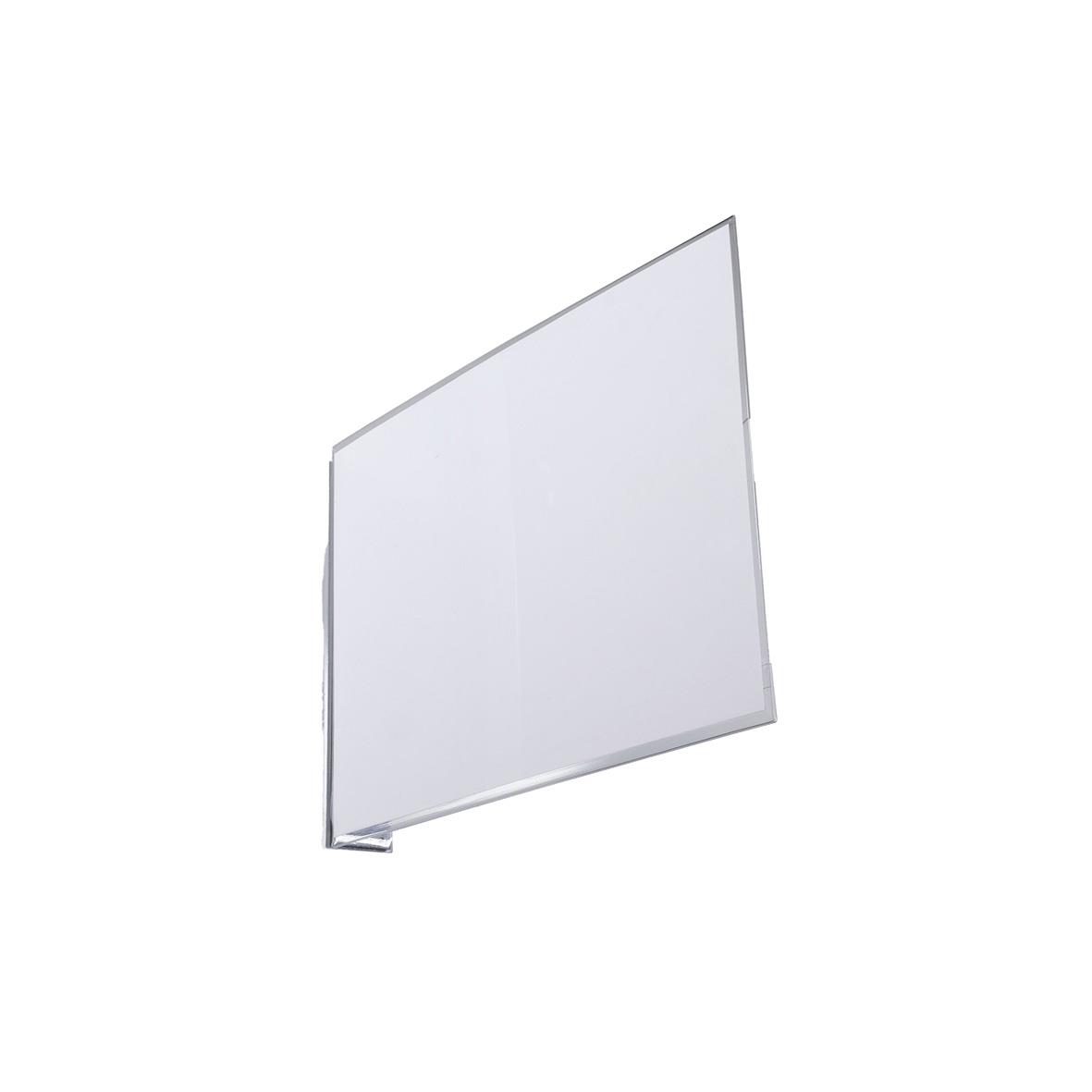 Transparent gångskylt i plast för pallställ, magnetisk och A5 storlek