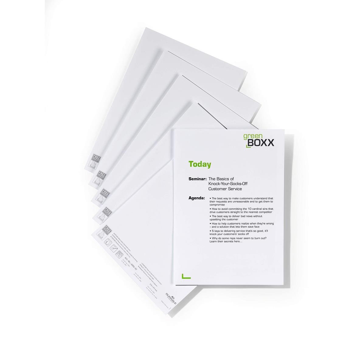 Vit informationsskylt i A4-storlek 210x297mm med plats för text och design