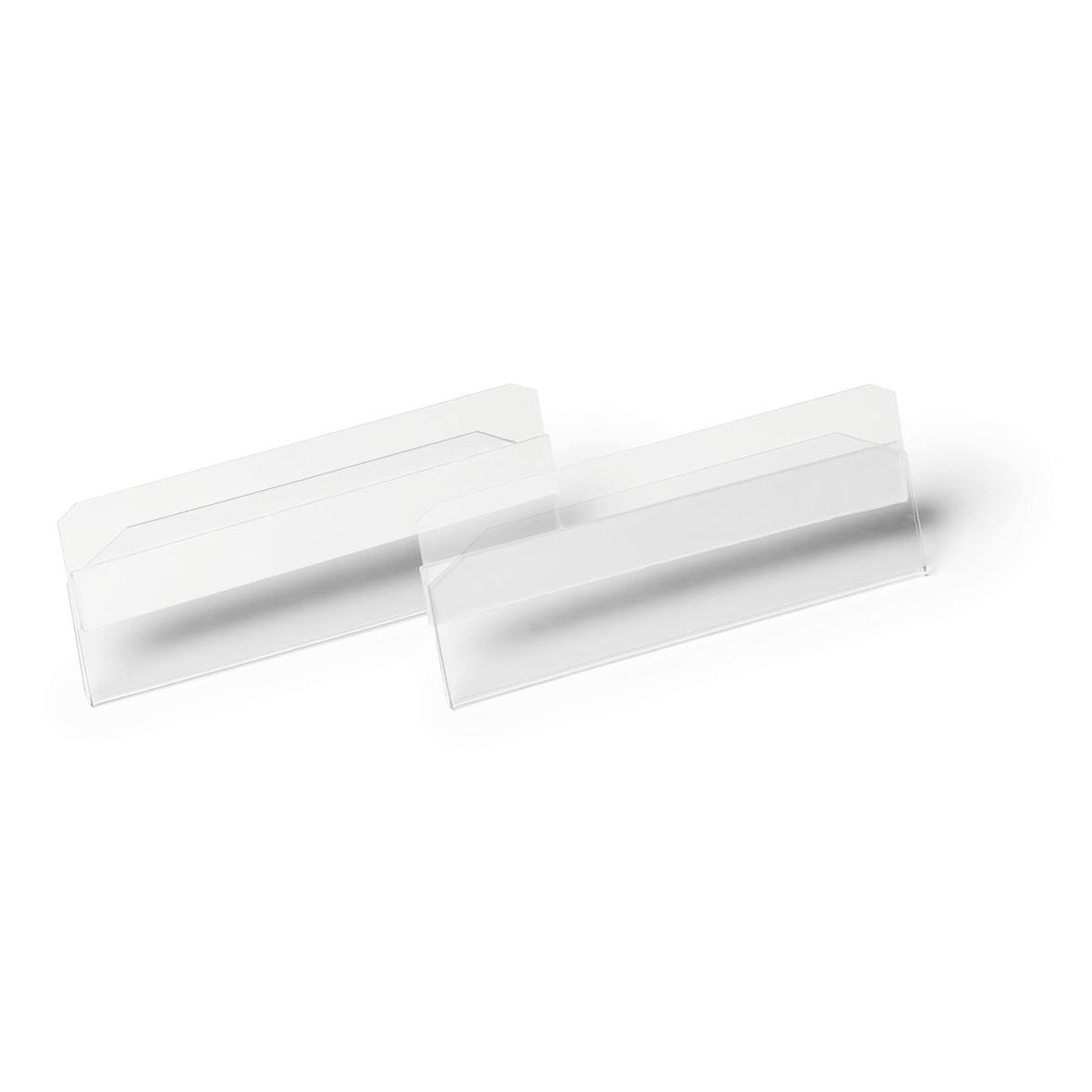 Självhäftande etikettbärare i genomskinlig hårdplast, 100x38mm