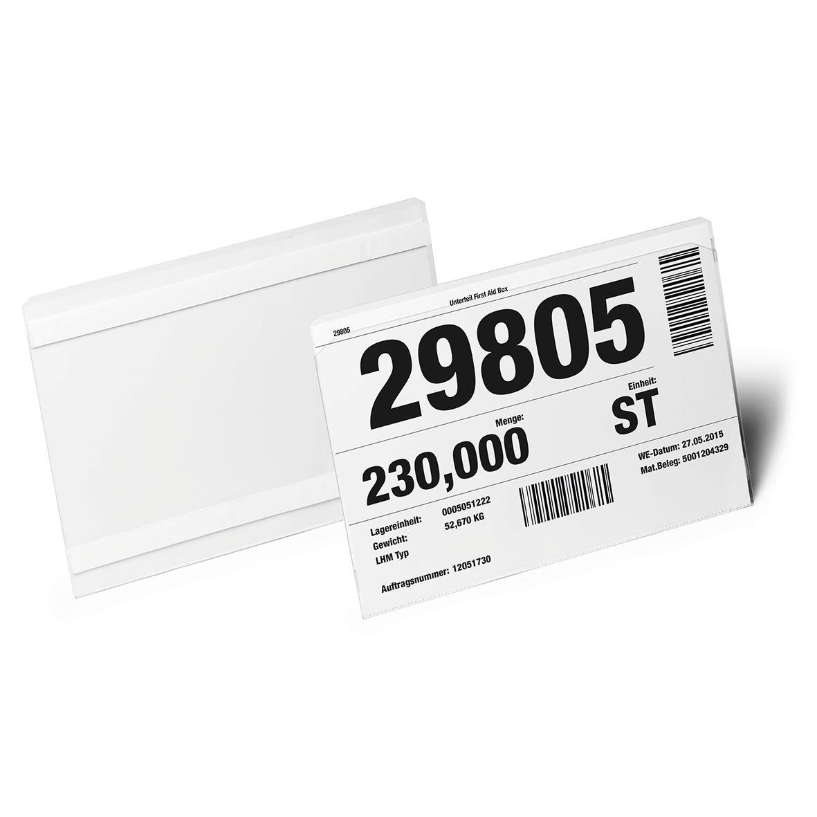 Transparant plastficka i hård omslag för A5 dokument