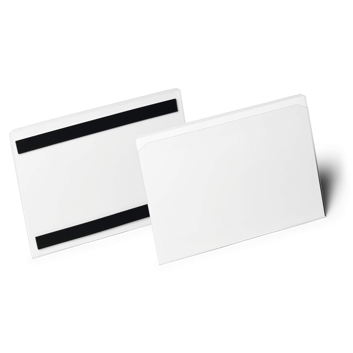 Magnetisk plastficka med hård transparent A5-liknande omslag