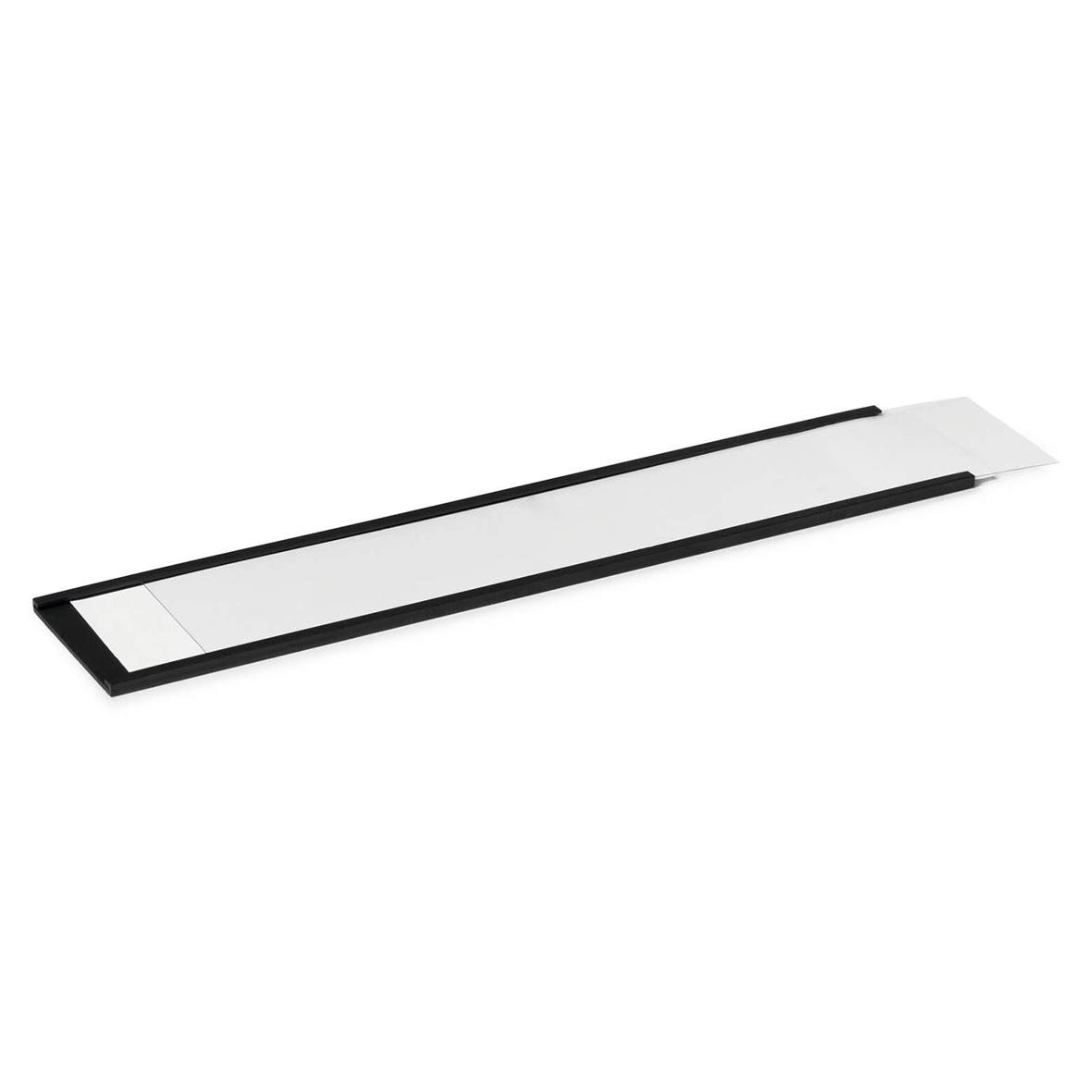Mörkgrå magnetetikett i C-profil, 40 cm lång, slitstark och flexibel