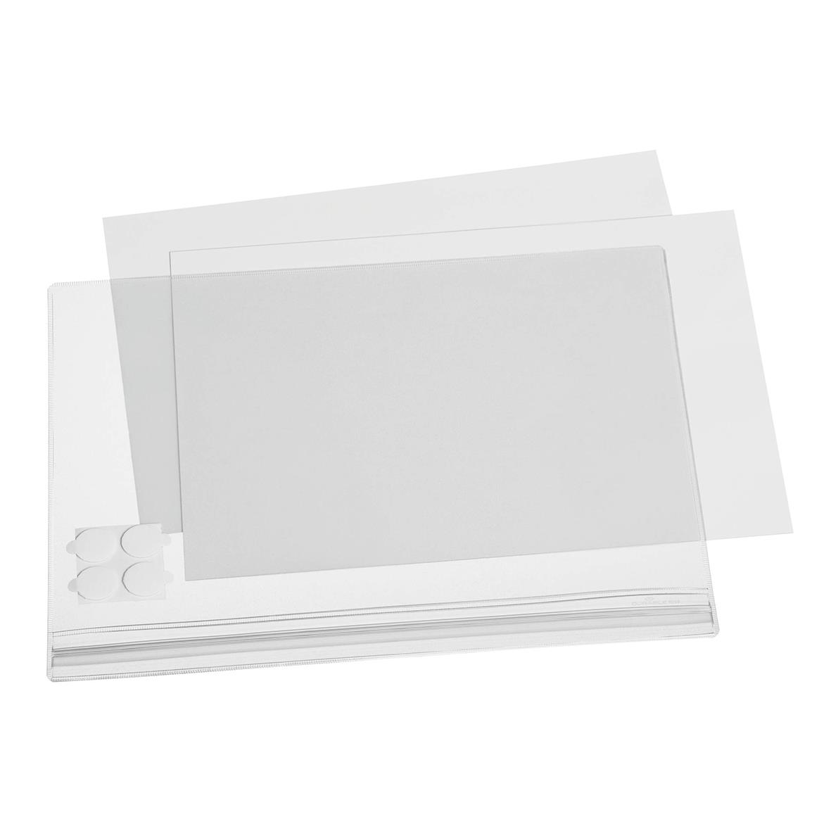 Vattentålig plastficka för A4-papper, självhäftande och transparent