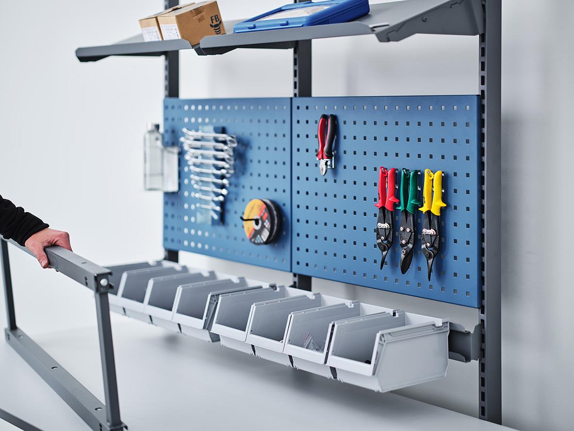 Arbetsbord WFI HD 1 med komplett vinylskiva 2000x800x40mm, med verktyg och förvaringsfack
