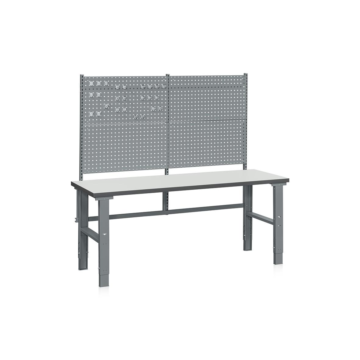 Arbetsbord WFI HD 2 Komplett Vinyl 2000x800x40mm med perforerad bakvägg