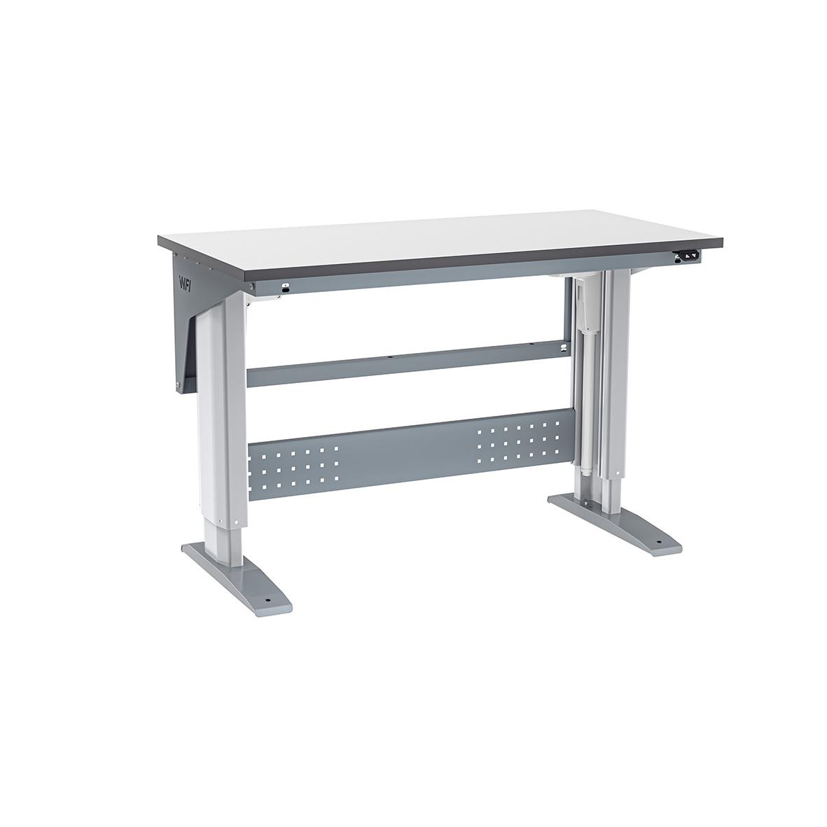 Arbetsbord WFI W300 i grå laminat, storlek 1200x600mm
