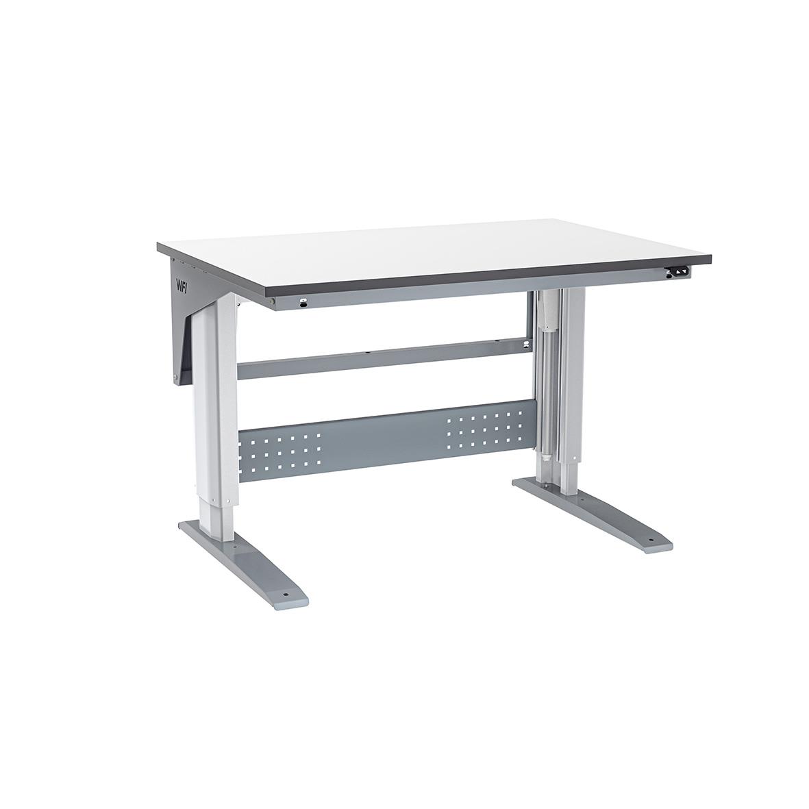 Arbetsbord WFI W300 i grå laminat, storlek 1200x800mm