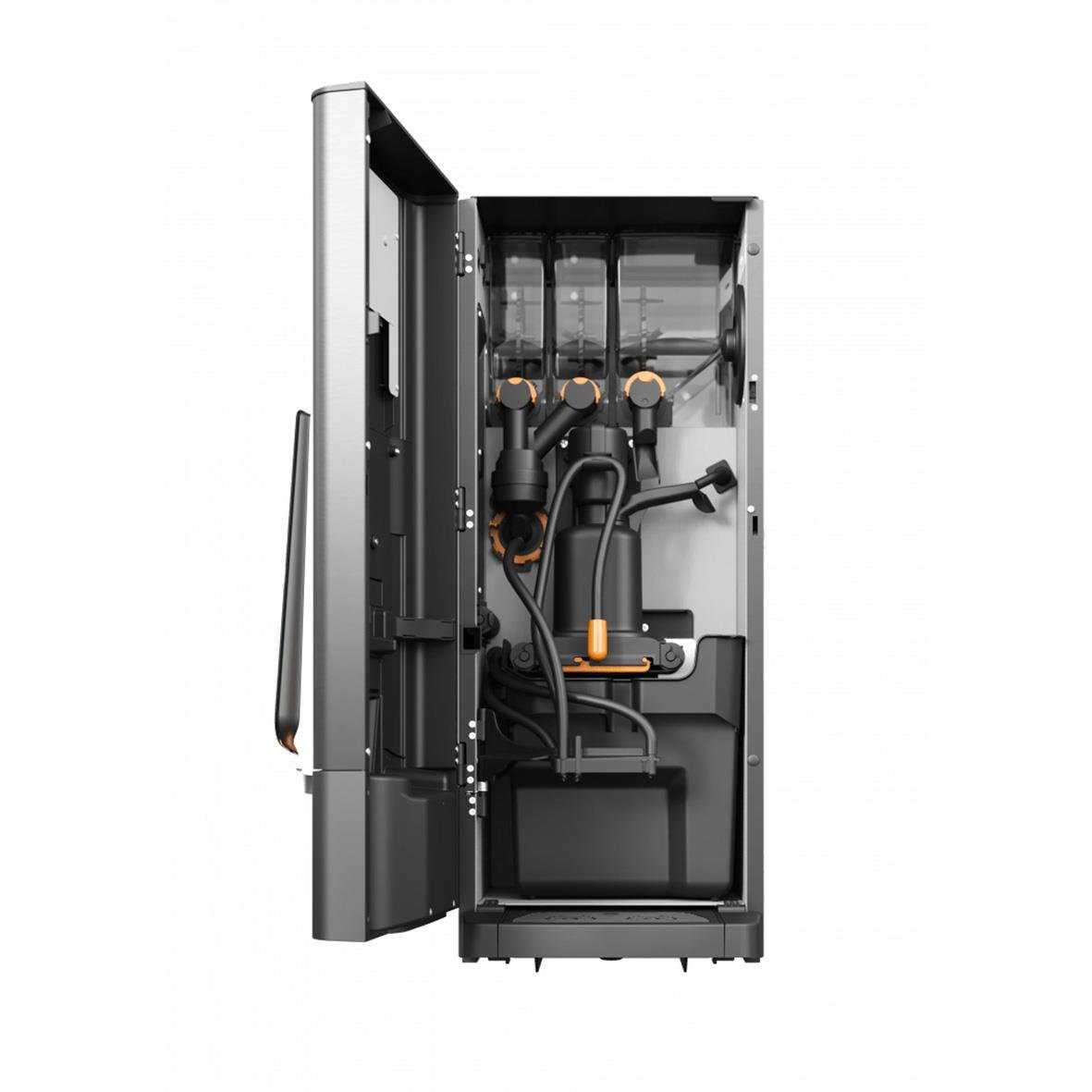 Kaffemaskin Bonamat FreshMore 121 med öppnad front och synliga inre delar