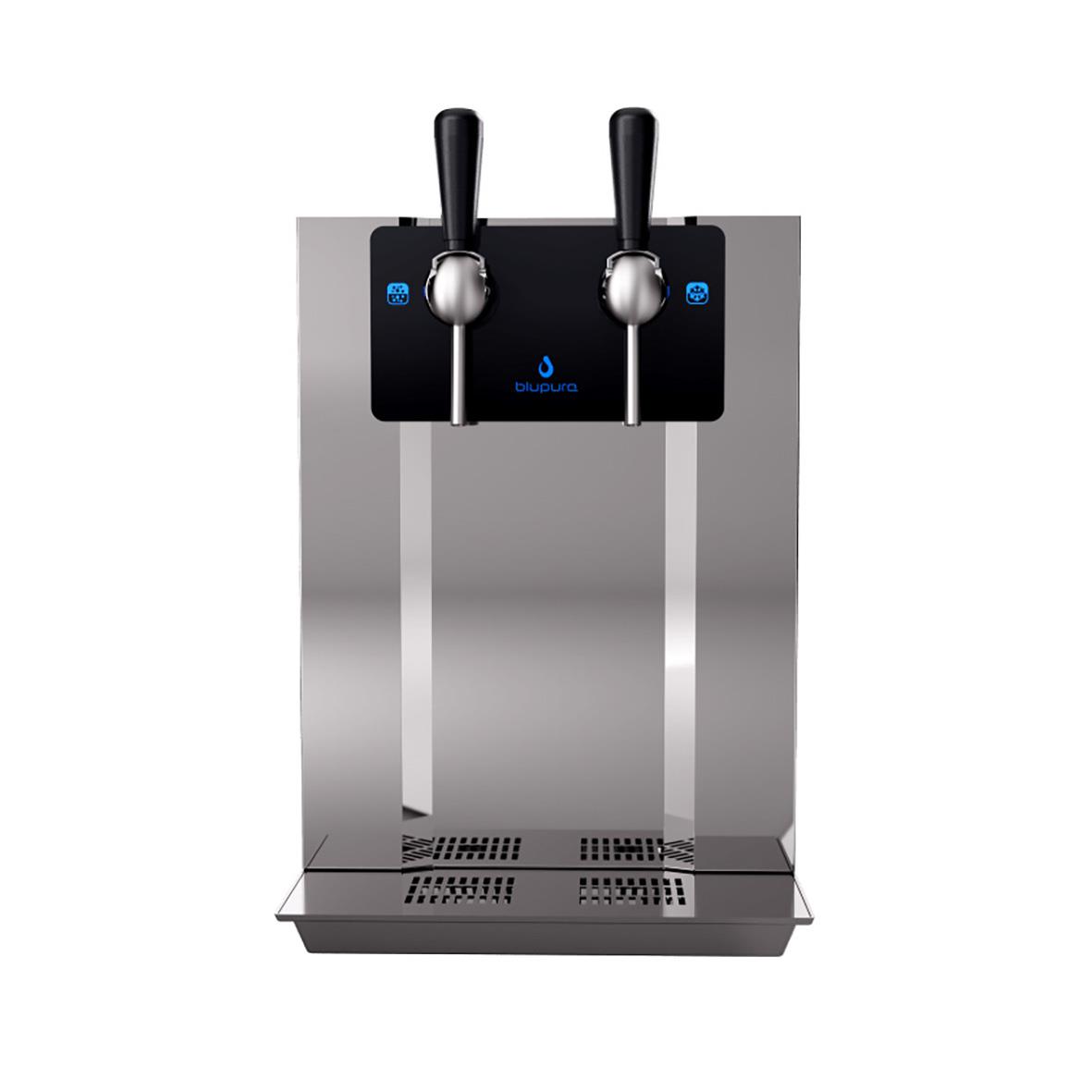 Vattenmaskin Escowa Blubar Tap Fizz 60 med Blutron, svart och silver design