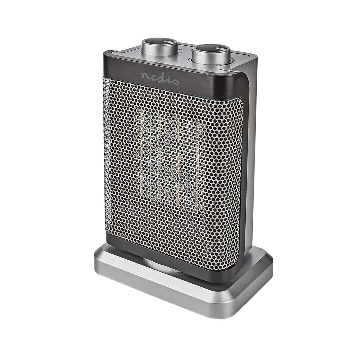 Värmefläkt Nedis 1000/1500W keramisk PTC med justerbara inställningar och kompakt design