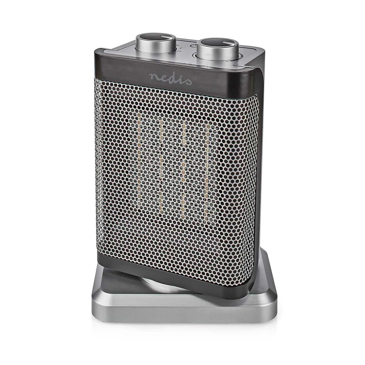Värmefläkt Nedis 1000/1500W keramisk PTC med ventilationsgaller och justerbar värme