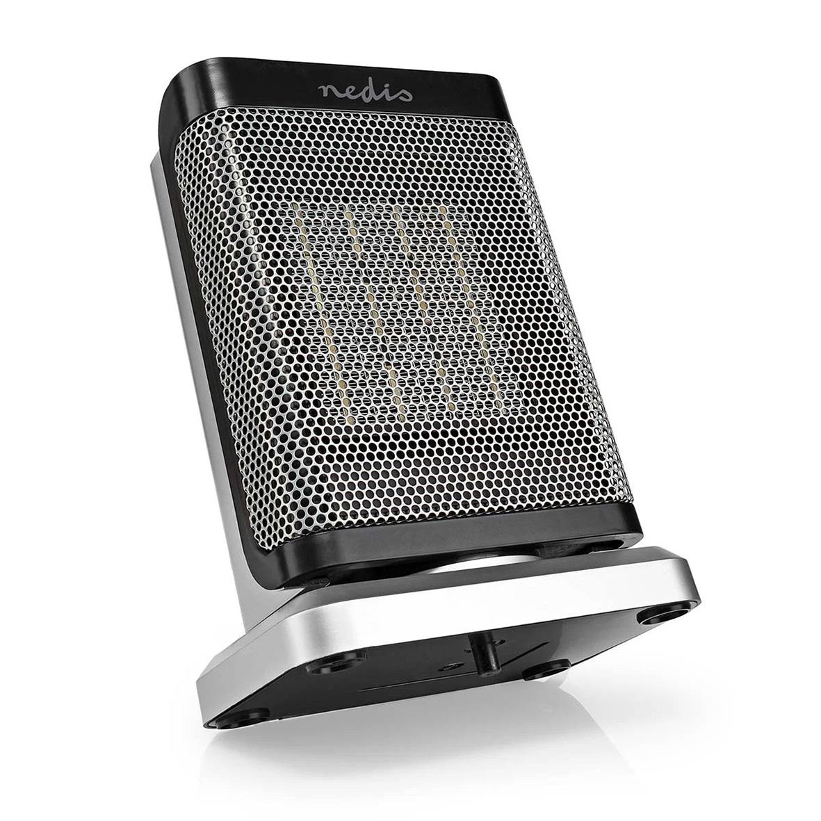Värmefläkt Nedis 1000/1500W keramisk PTC med metallgaller och justerbar lutning