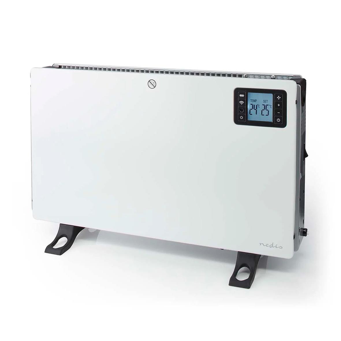 Vit Nedis 2000W Smartlife portabel värmeelement med digital display