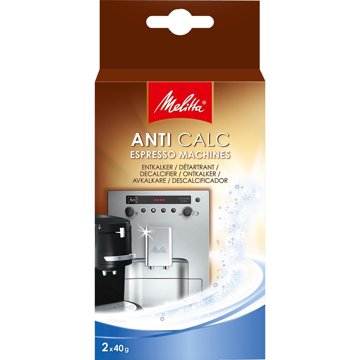 Avkalkningsmedel för Melitta Caffeo espresso maskiner i 40g förpackning