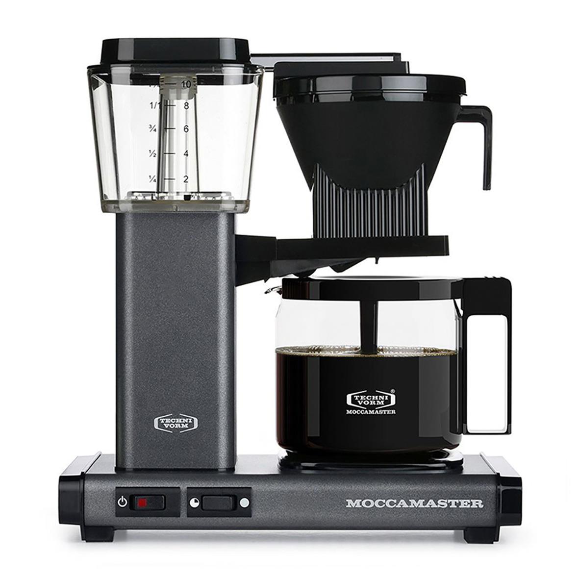 Kaffebryggare Moccamaster Automatic i stengrå med kanna och filter