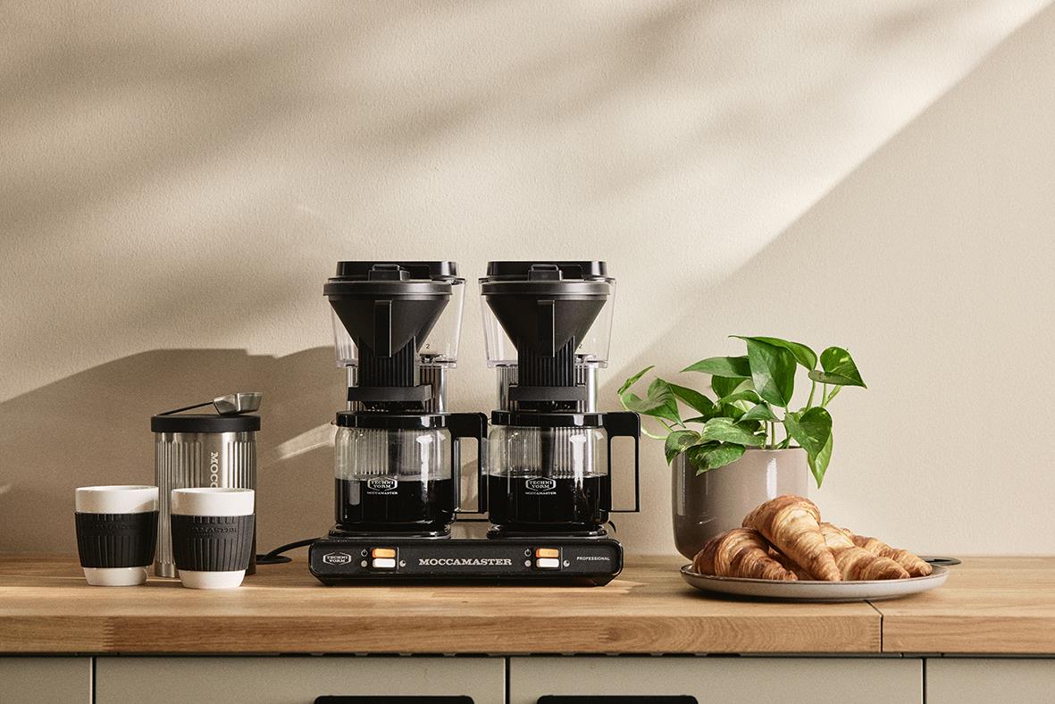 Kaffebryggare Moccamaster Professional dubbel svart och silver