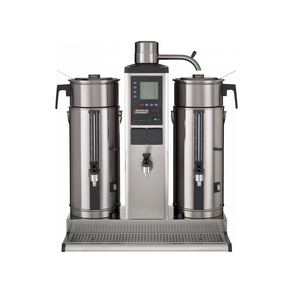 Automatisk kaffebryggare med två behållare och digital kontrollpanel