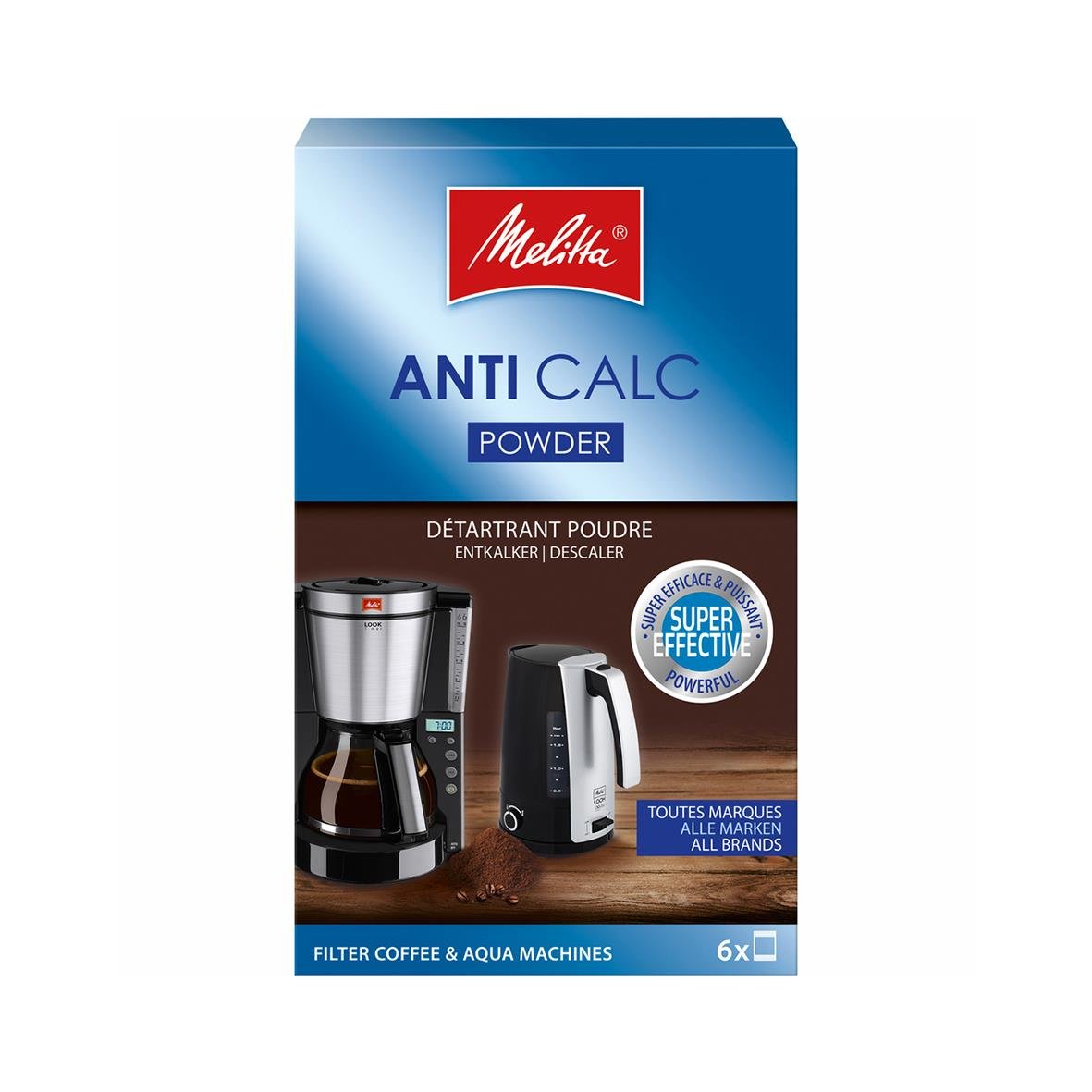 Avkalkningsmedel Melitta för kaffebryggare, pulver, 20g