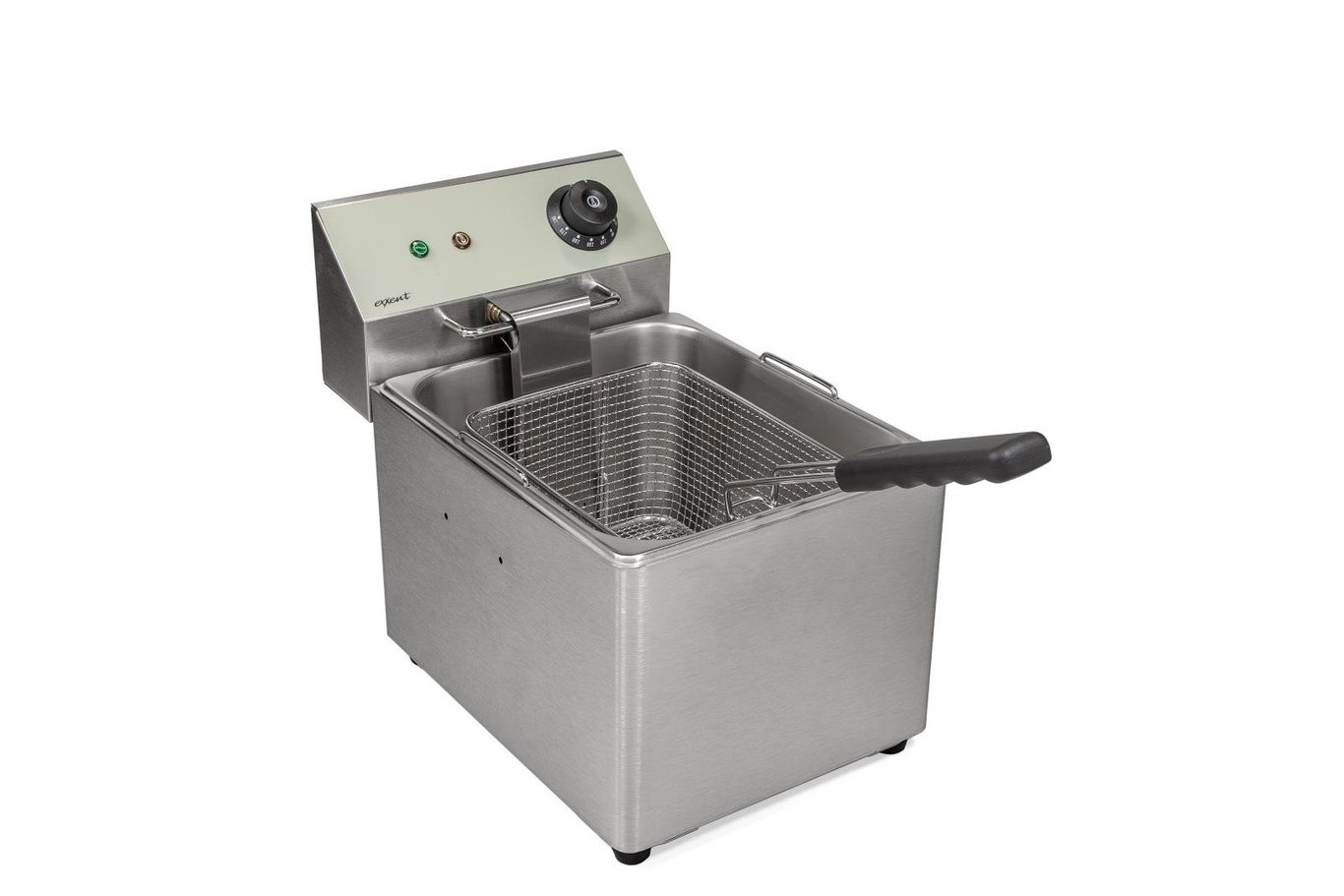 Fritös i rostfritt stål med 8L kapacitet, 3,25kW, 230V, 1-fas, 16A, kontrollknapp och termostat