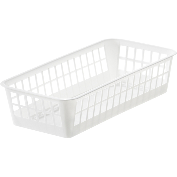 Vit mikrokorg stapelbar 19x10x5 cm