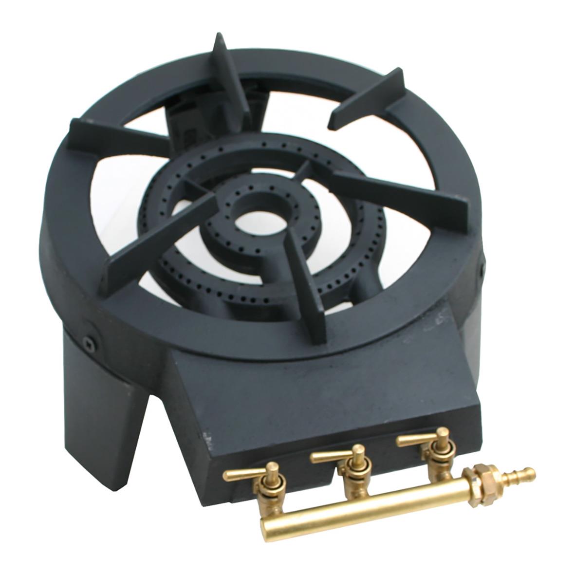 Gasolplatta 8,6kw med tre kranar och gasslang