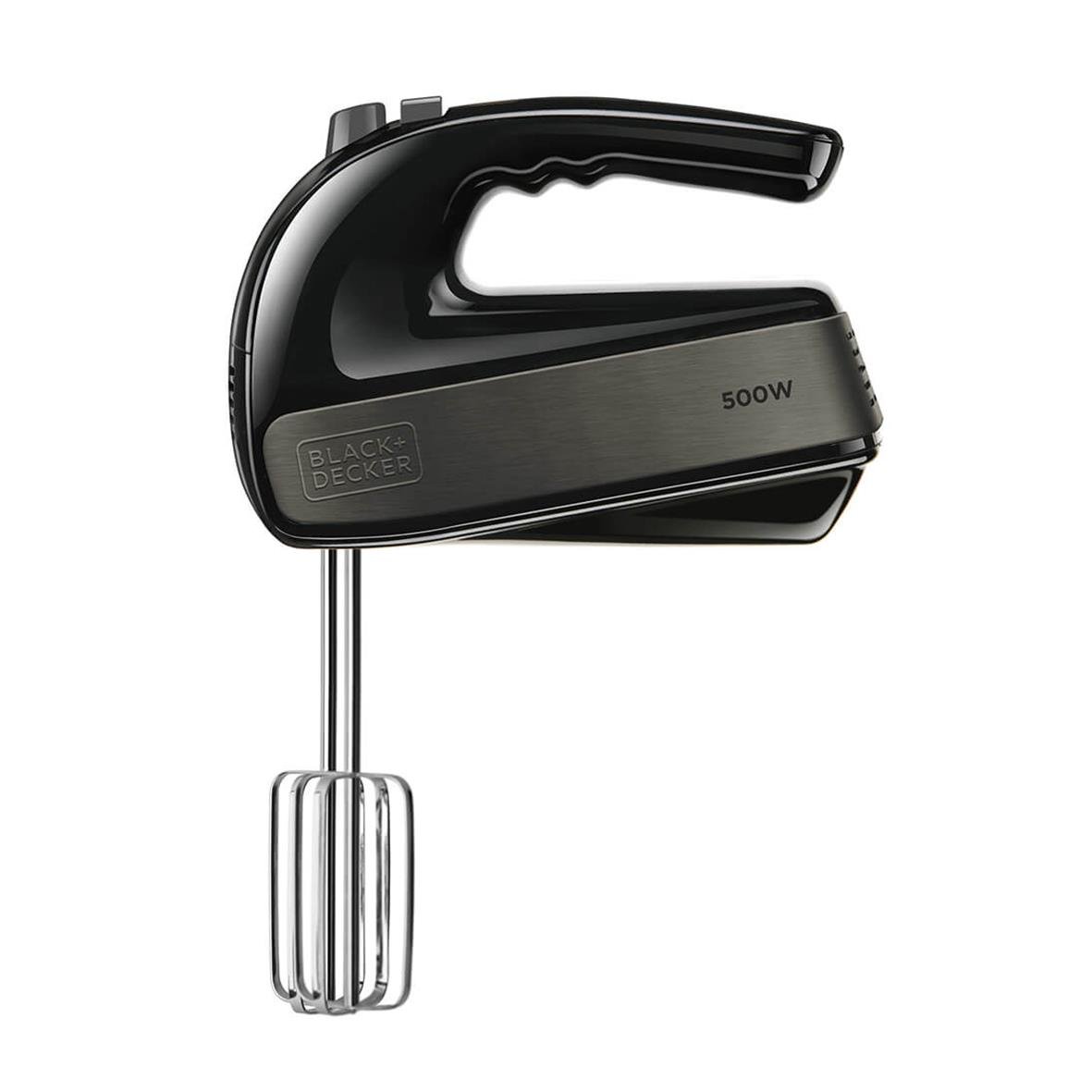 Elvisp Black+Decker 500w i svart med handtag och visp