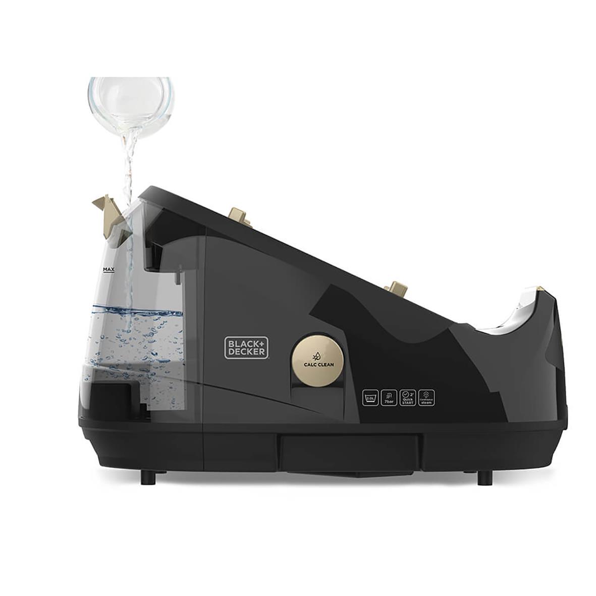 Ångstation Black+Decker 2400W med 2L vattentank och glas