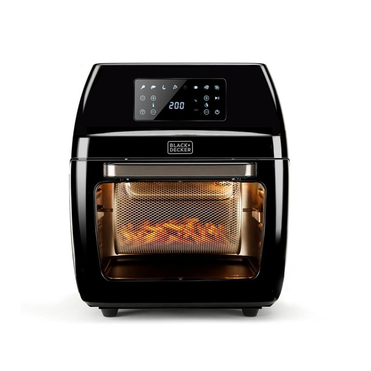 Black+Decker airfryer ugn svart med digital display och 12L kapacitet