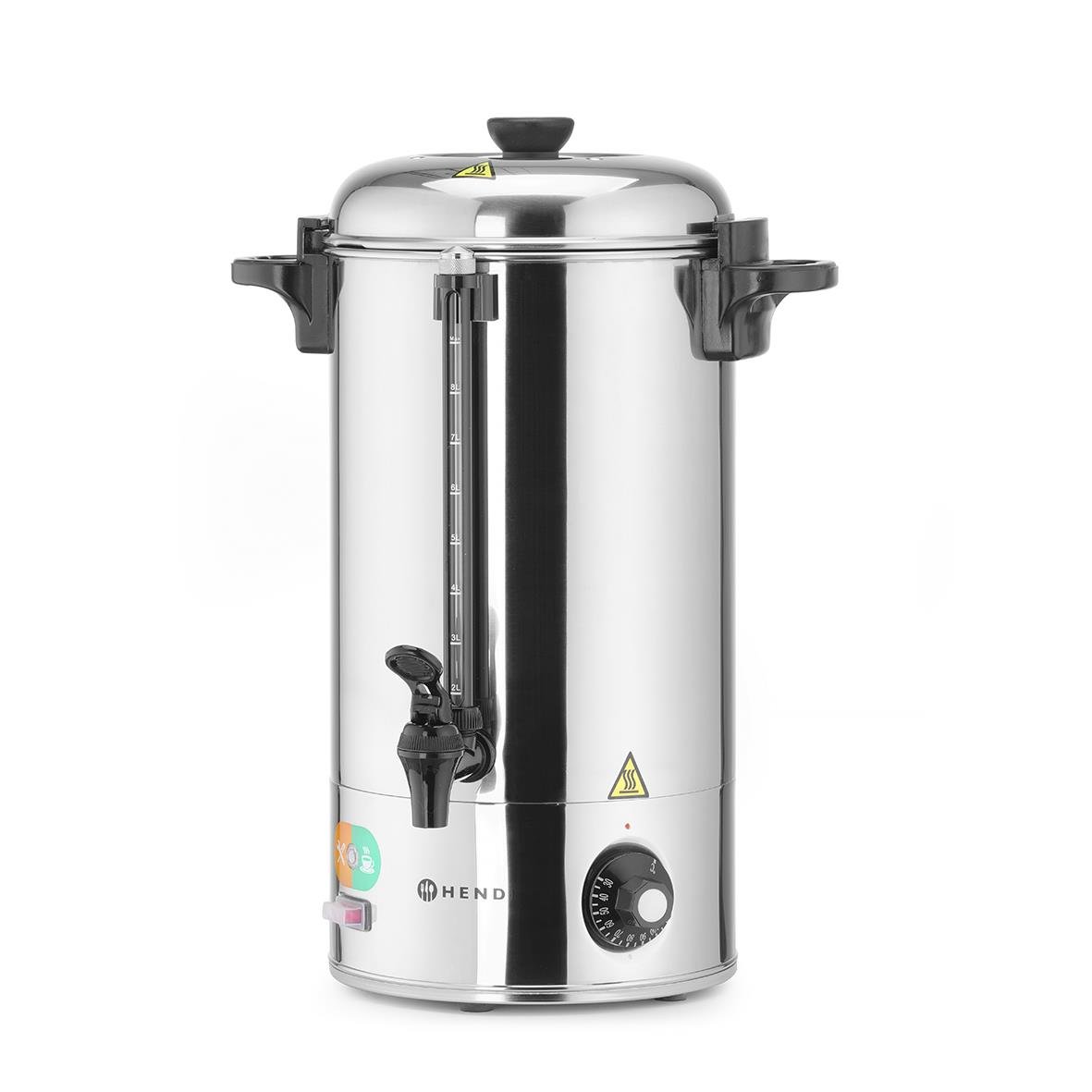 Vattenkokare Hendi i rostfritt stål med 9L kapacitet och manuell temperaturkontroll