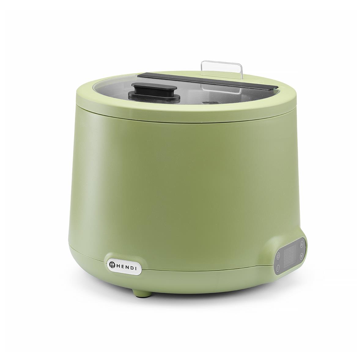 Grön elektrisk sopptillagningskittel från Hendi med 1,5L kapacitet