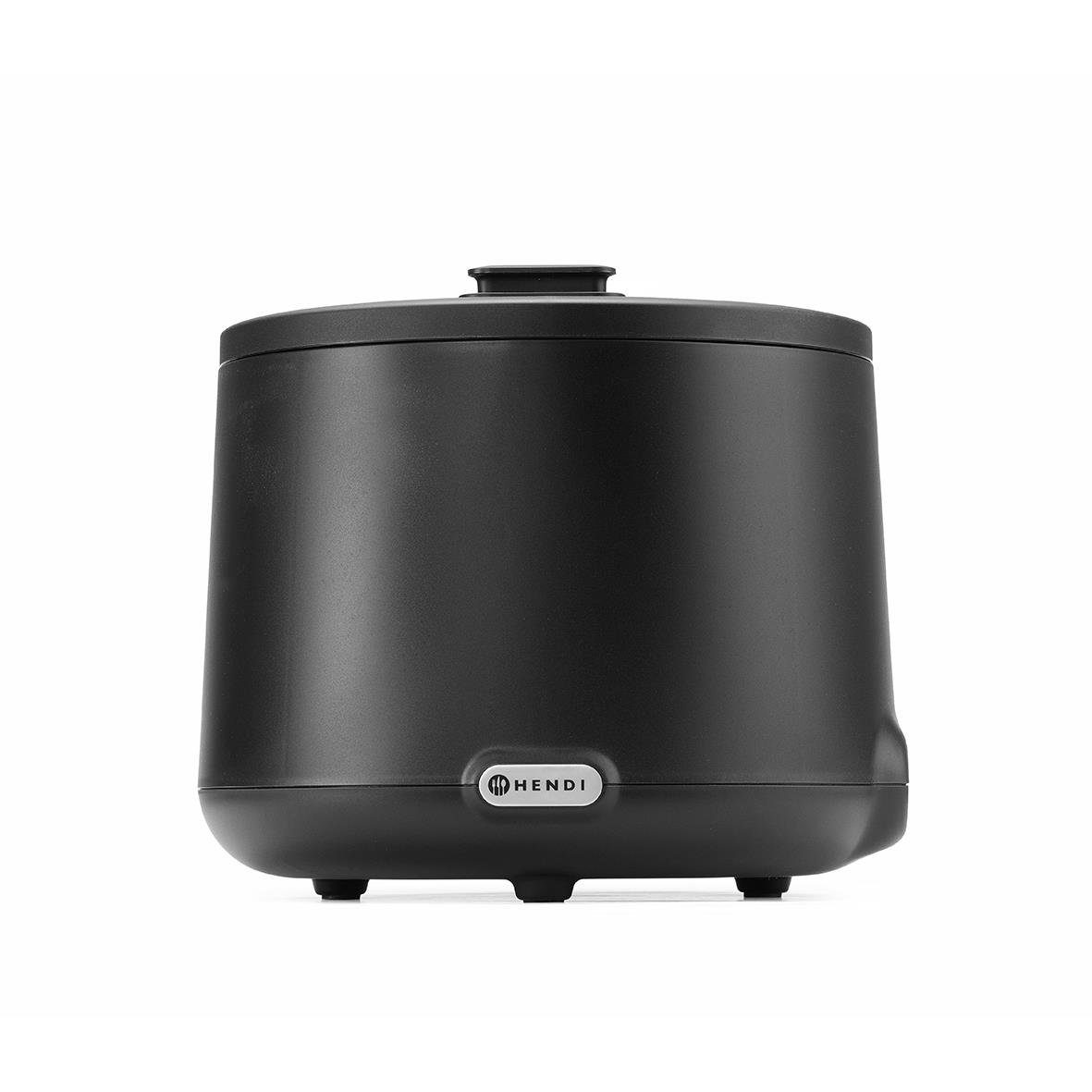 Svart elektrisk sopptillbehörskittel från Hendi med 8L kapacitet