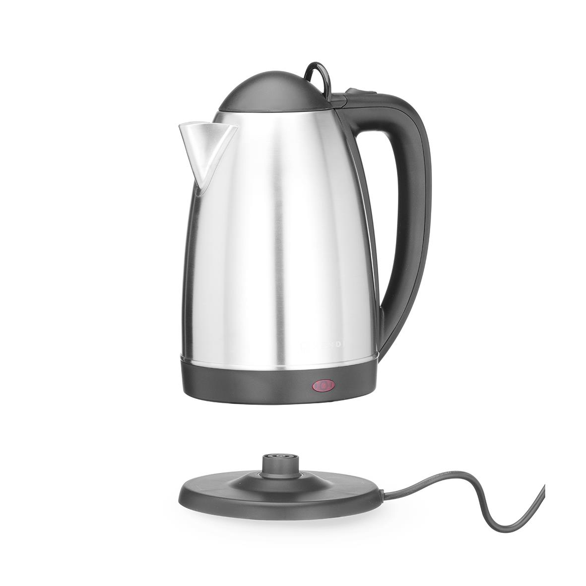 Vattenkokare Hendi sladdlös 2,5L med svart handtag och bas