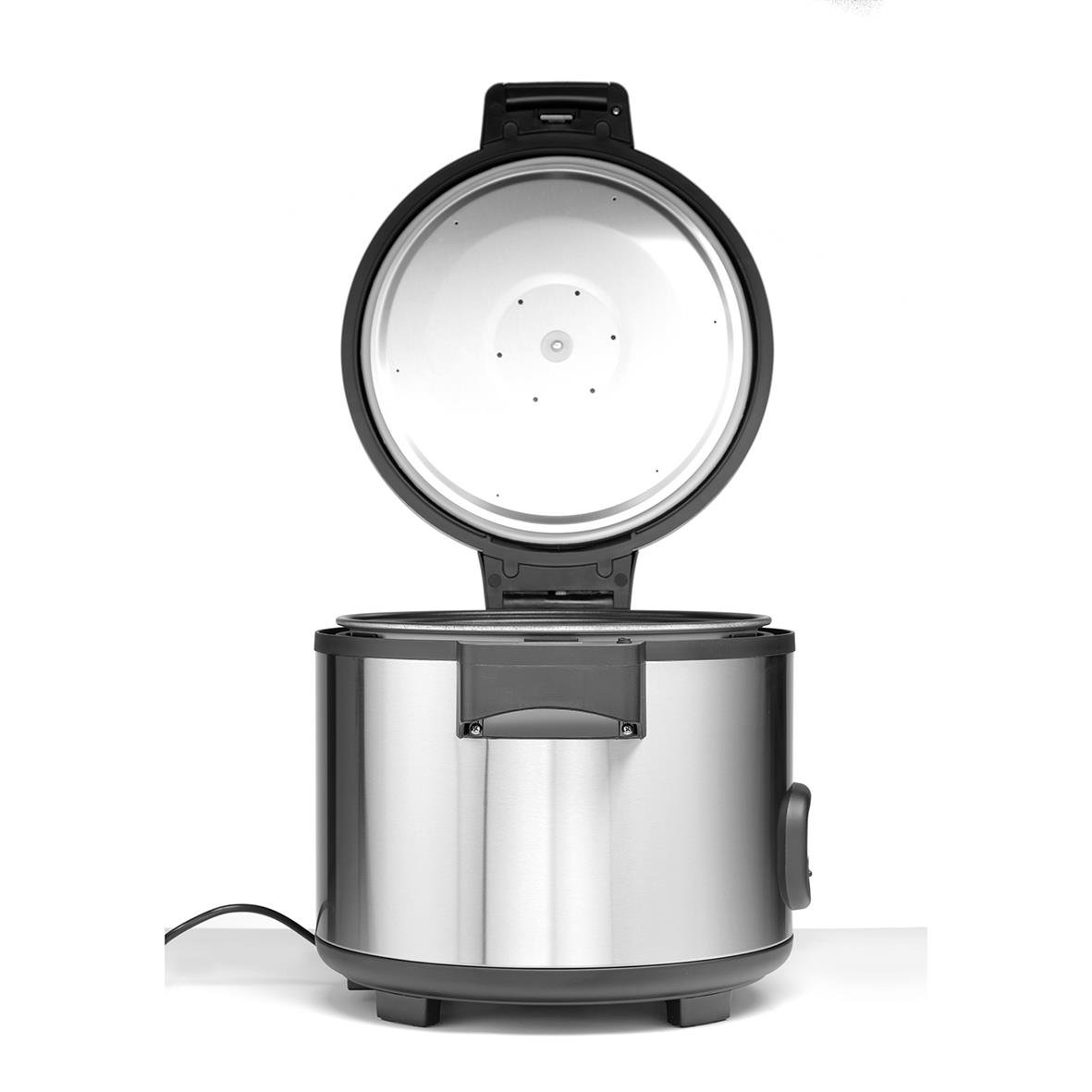 Riskokare Hendi Profi Line 5,4L i rostfritt stål med öppen lock