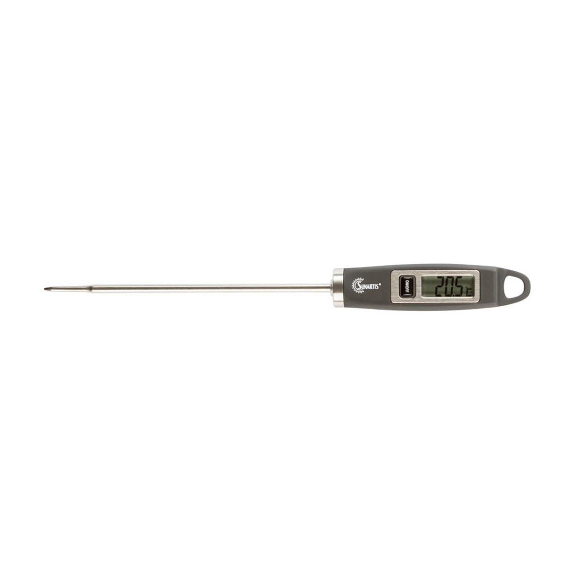 Digital termometer Sunaris svart med 200mm lång sond och digital display