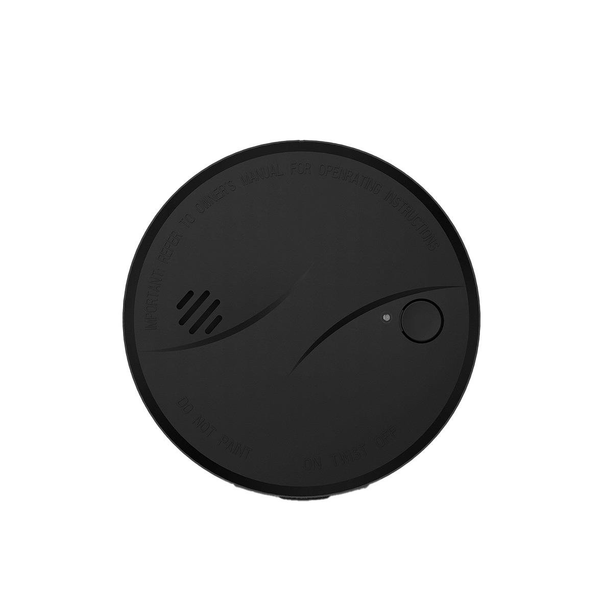 Svart brandvarnare Housegard Black 10 med testknapp och indikator