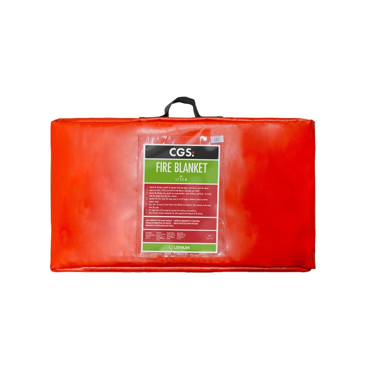 Brandfilt CGS Lithium Small 1,7x2m brandfilt i röd väska