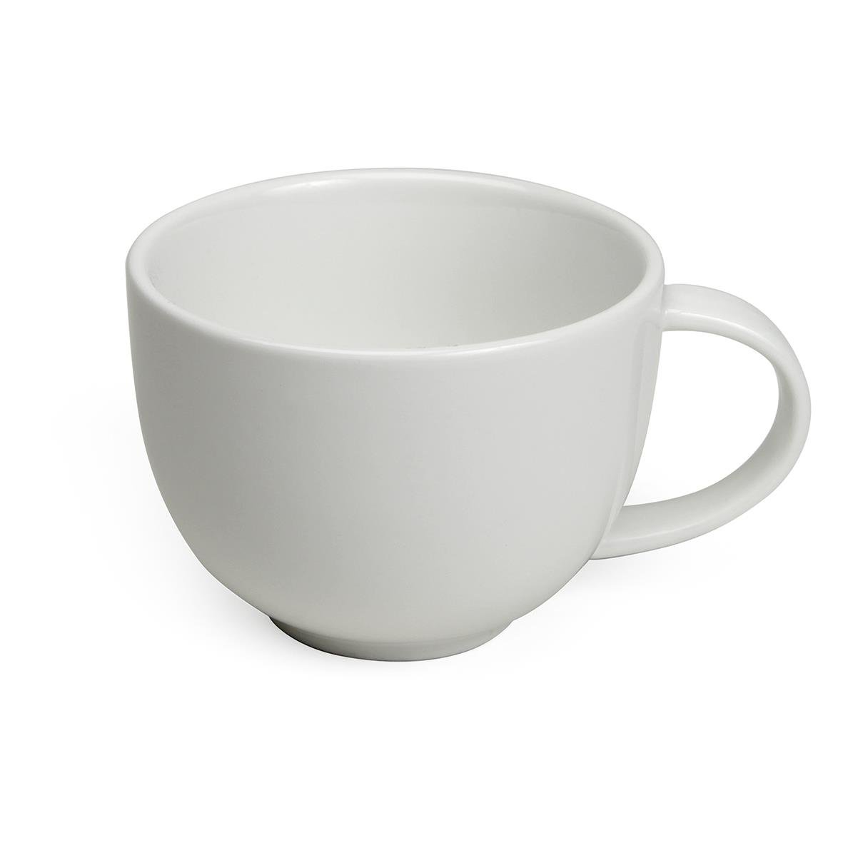 Vit kaffekopp Zeus 22cl med rund form och handtag