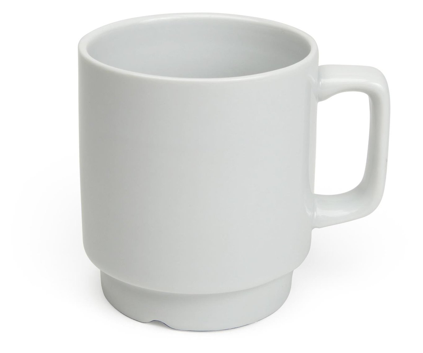 Vit kaffemugg Herkules 26cl med handtag