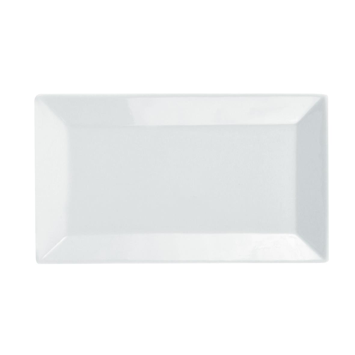 Vit rektangulär tallrik Exxent Quadro Flat 26x15cm