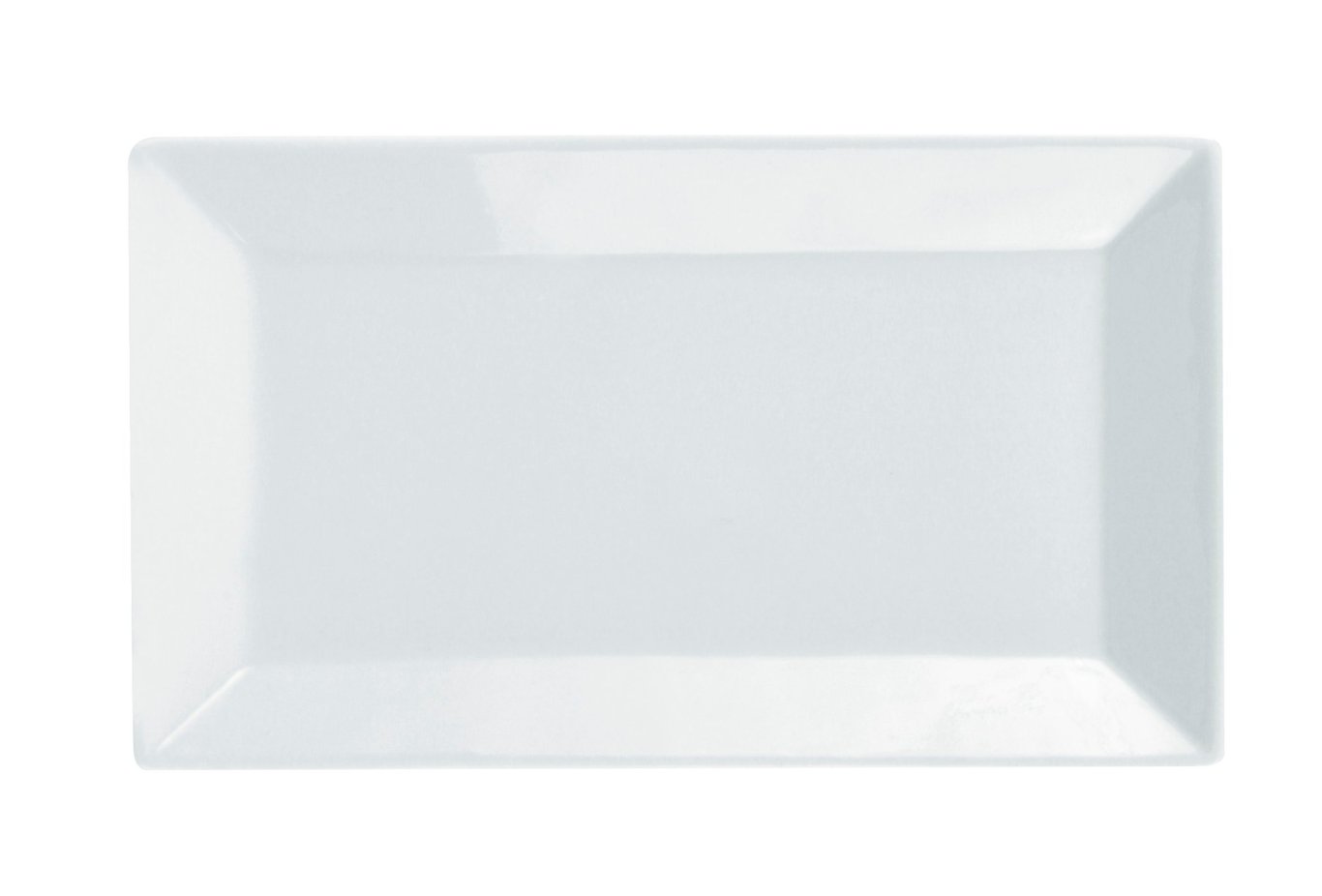 Vit rektangulär tallrik Exxent Quadro Flat 26x15cm