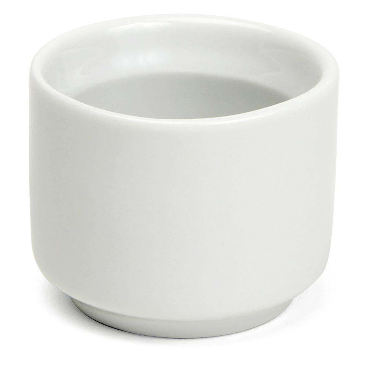 Vit äggkopp Xantia med rund form och släta ytor