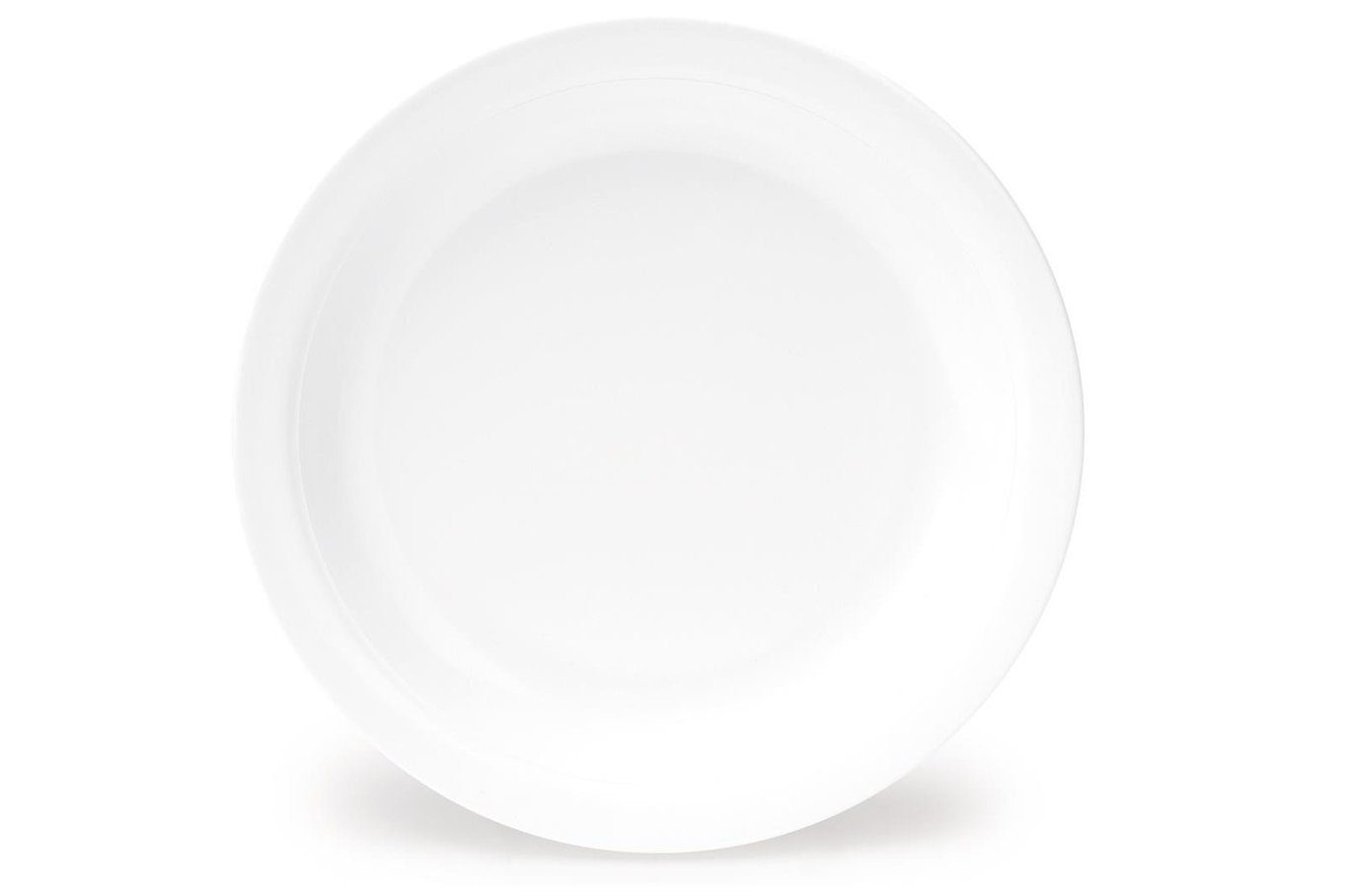 Vit tallrik BBM Duro Flat med diameter 21 cm