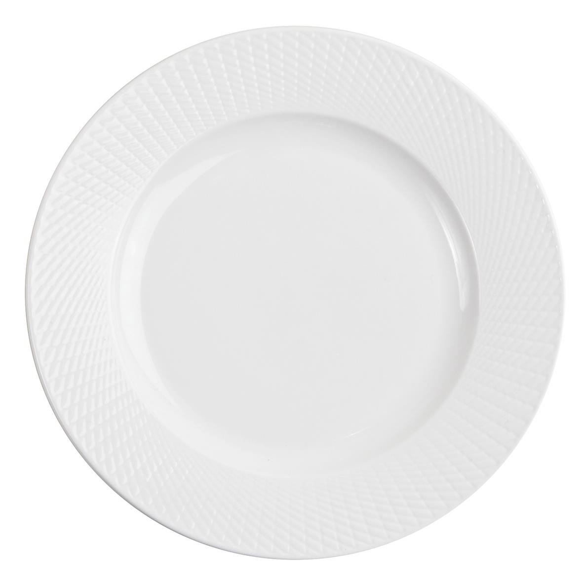 Vit tallrik Exxent Victoria Flat med diameter på 22,5 cm